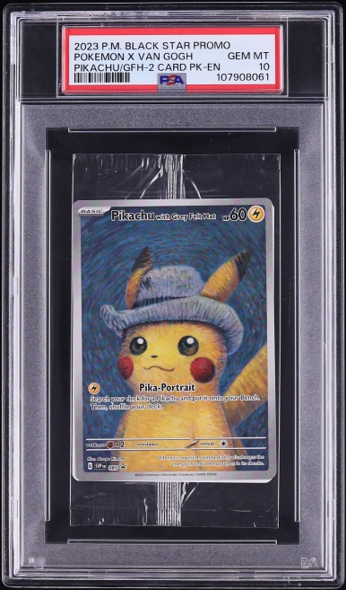 2023 Pokemon SV Black Star Promo Sealed Van Gogh Pikachu With Grey Felt Hat #85 PSA 10 GEM MINT