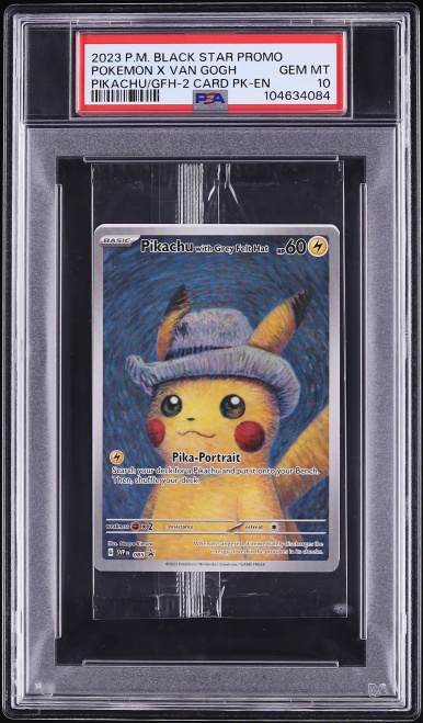 2023 Pokemon SV Black Star Promo Sealed Van Gogh Pikachu With Grey Felt Hat #85 PSA 10 GEM MINT