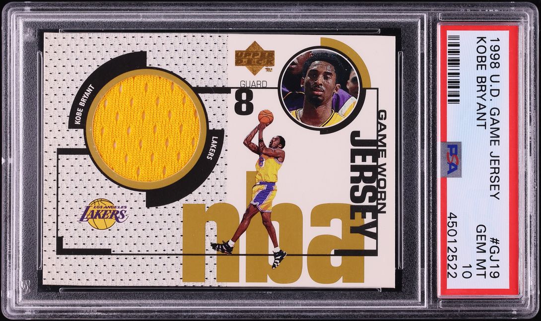 1998 Upper Deck Game Jersey Kobe Bryant PATCH #GJ19 PSA 10 GEM MINT