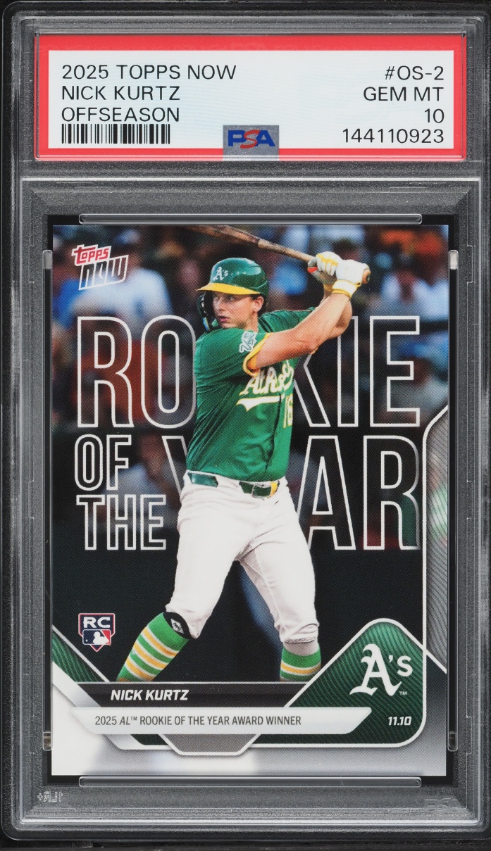 2025 Topps Now Off Season Nick Kurtz ROOKIE #OS-2 PSA 10 GEM MINT