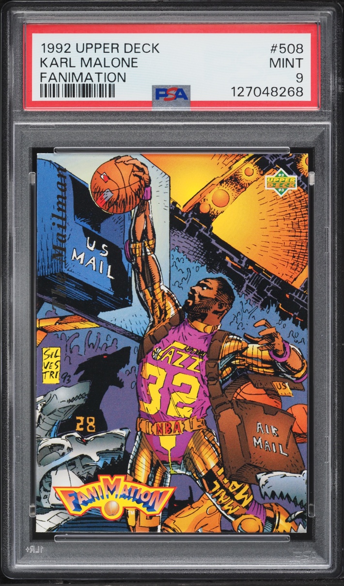 1992 Upper Deck Fanimation Karl Malone #508 PSA 9 MINT