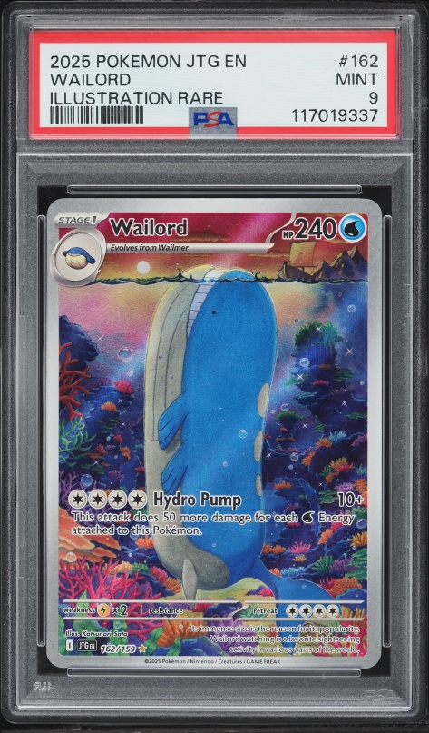 2025 Pokemon Scarlet & Violet Journey Together IR Wailord #162 PSA 9 MINT