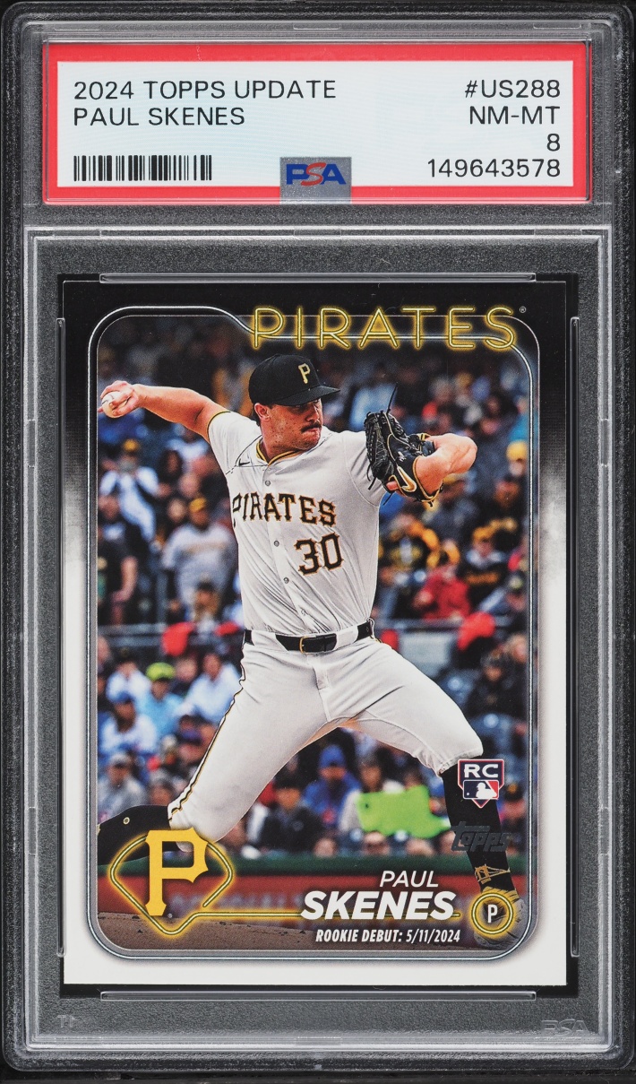 2024 Topps Update Paul Skenes ROOKIE #US288 PSA 8 NM-MT