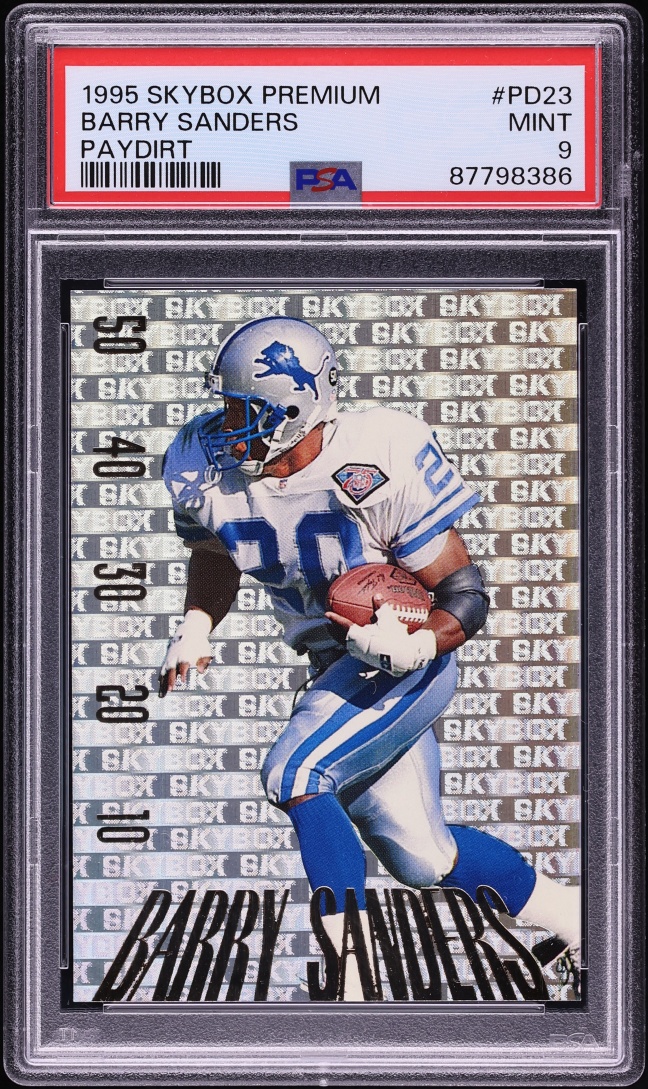 1995 Skybox Premium Paydirt Barry Sanders #PD23 PSA 9 MINT