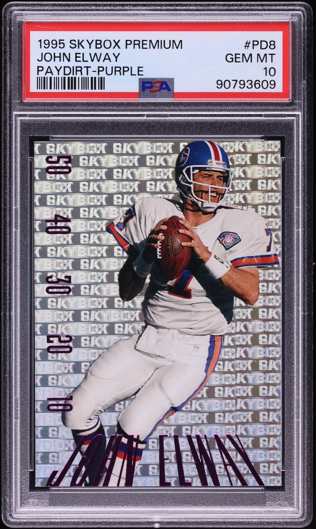 1995 Skybox Premium Paydirt Purple John Elway #PD8 PSA 10 GEM MINT