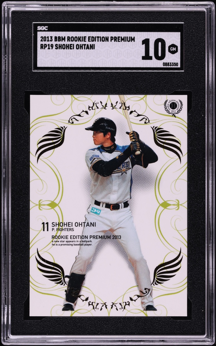 2013 BBM Edition Premium Shohei Ohtani ROOKIE #RP19 SGC 10 GEM MINT