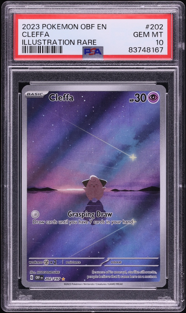 2023 Pokemon Scarlet & Violet Obsidian Flames IR Cleffa #202 PSA 10 GEM MINT