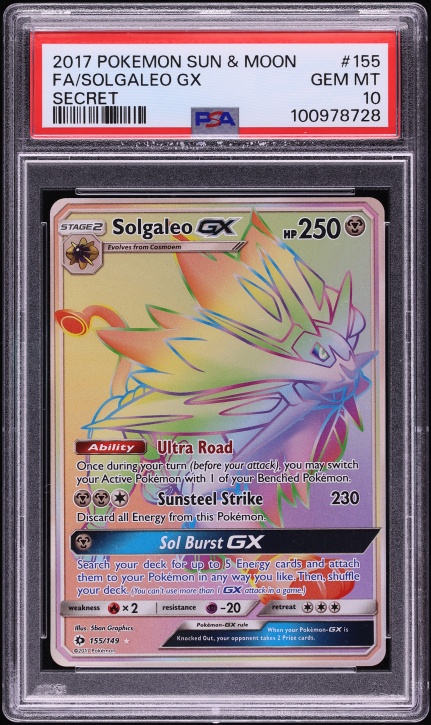 solgaleo gx pokemon card value Promo SM104a (cgc Metal Ability Ultra Road Once during your turn (before your attack) Pokemon Solgaleo GX Like new