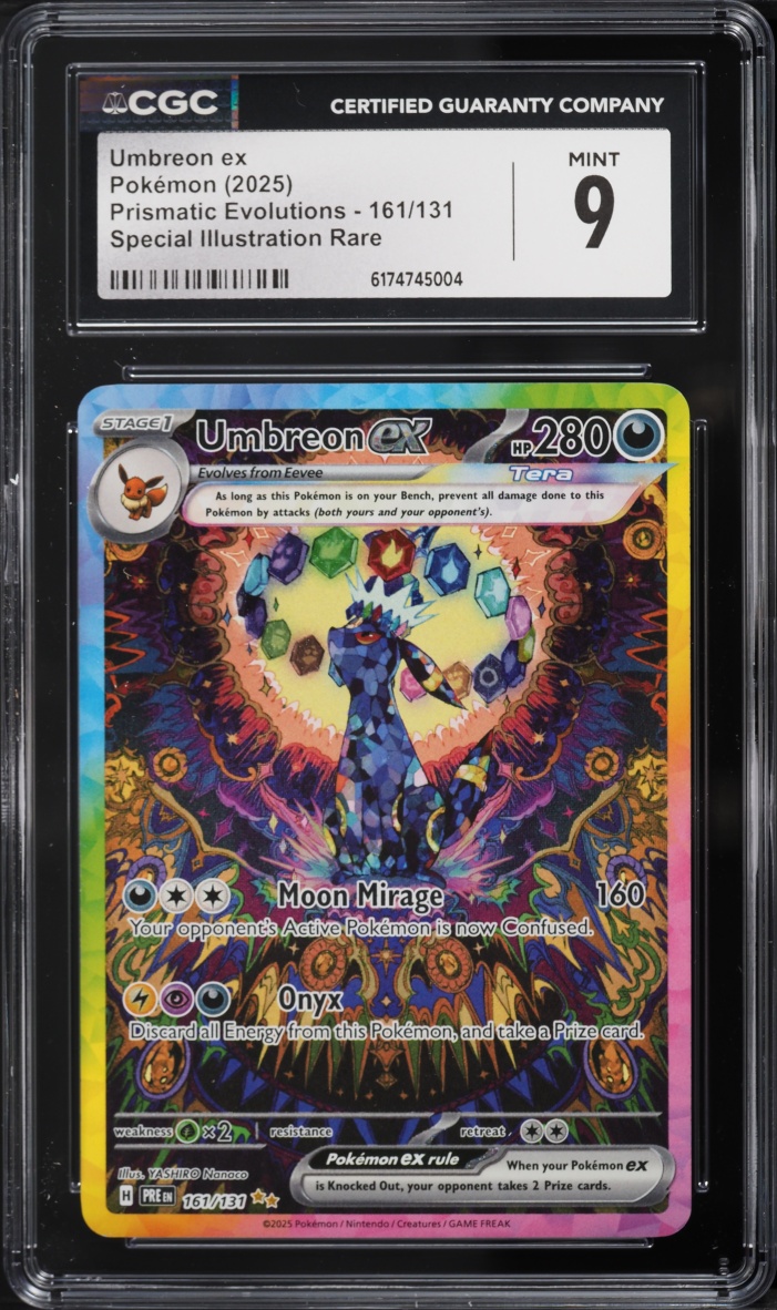 2025 Pokemon Scarlet & Violet Prismatic Evolutions SIR Umbreon EX #161 CGC 9 MINT