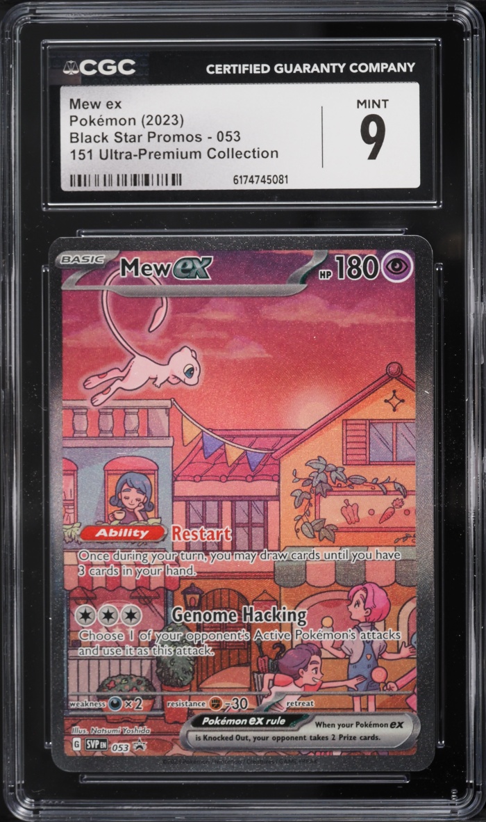 2023 Pokemon Scarlet & Violet Promo 151 Ultra Premium Collection Full Art Mew EX #53 CGC 9 MINT