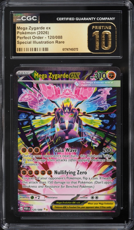 2026 Pokemon Japanese Mega Nihil Zero SAR Mega Zygarde ex #113 CGC