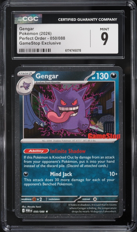 2009 Pokemon Platinum Arceus Reverse Holo Gengar #17 CGC 9.5 MINT+ 