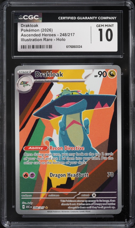 2026 Pokemon Mega Evolution Ascended Heroes IR Drakloak #248 CGC 10 GEM MINT