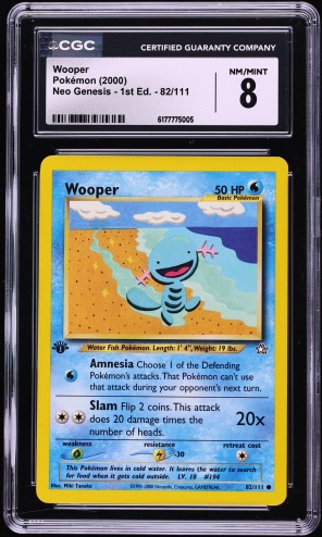 2002 Pokemon Japanese McDonald's Promo Wooper #022/P PSA 9 MINT on