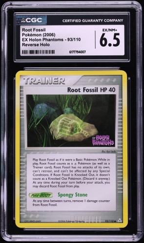 2006 Pokemon EX Holon Phantoms Reverse Holo Root Fossil #93 CGC 6.5 EXMT+