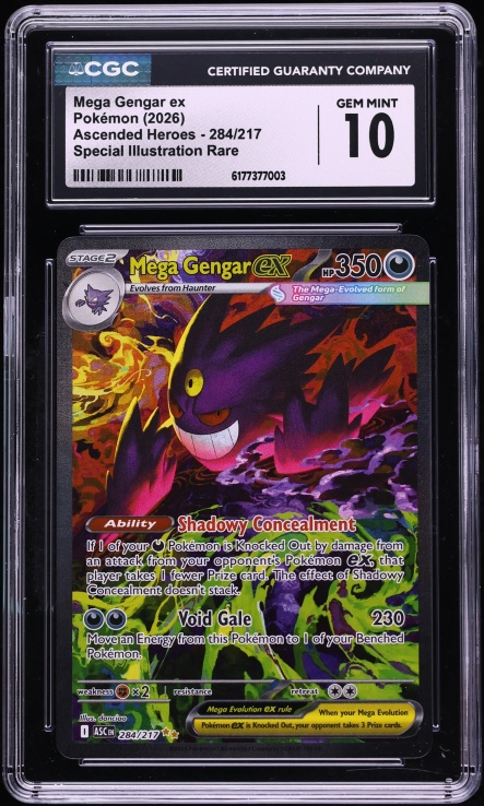 2026 Pokemon Mega Evolution Ascended Heroes SIR Mega Gengar Ex #284 CGC 10 GEM MINT