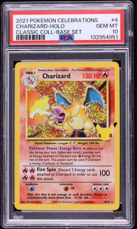2021 Pokemon Sword & Shield Celebrations Classic Collection Holo Charizard #4 PSA 10 GEM MINT