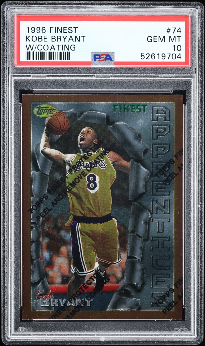 1996 Finest Kobe Bryant Bronze Base (W/ + W/o Coating) #74 PSA 10