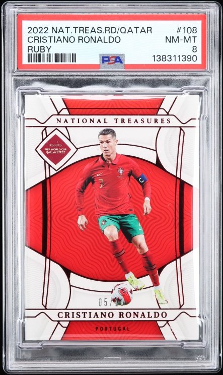2022 Panini FIFA World Cup Stickers Blue Border Cristiano Ronaldo