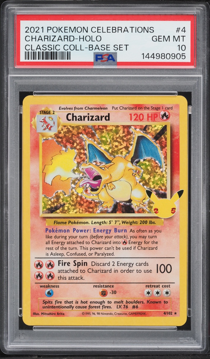 2021 Pokemon Sword & Shield Celebrations Classic Collection Holo Charizard #4 PSA 10 GEM MINT