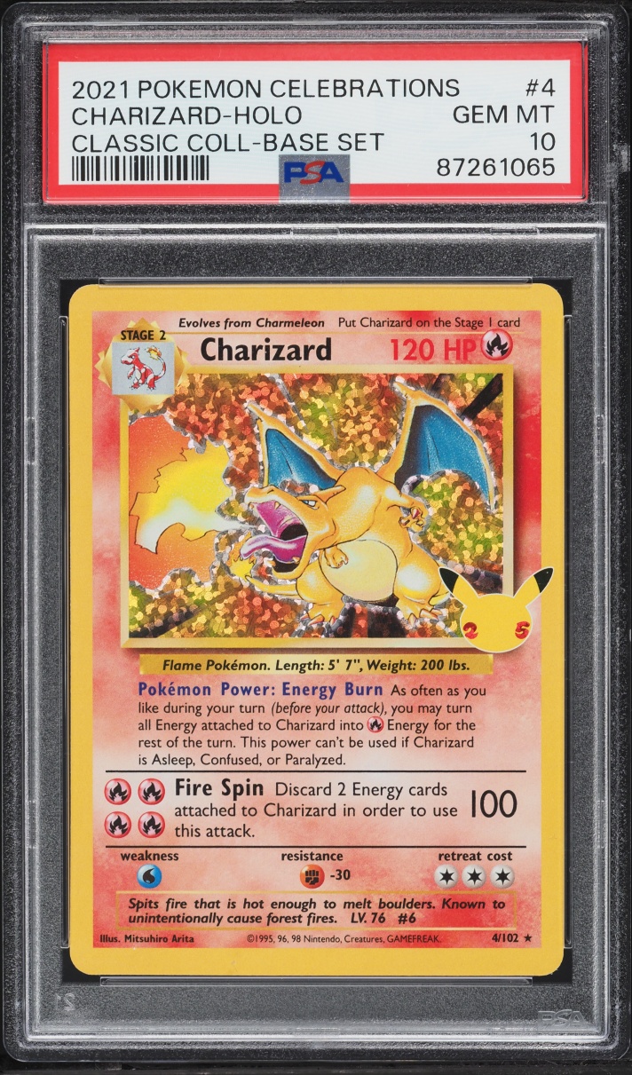 2021 Pokemon Sword & Shield Celebrations Classic Collection Holo Charizard #4 PSA 10 GEM MINT