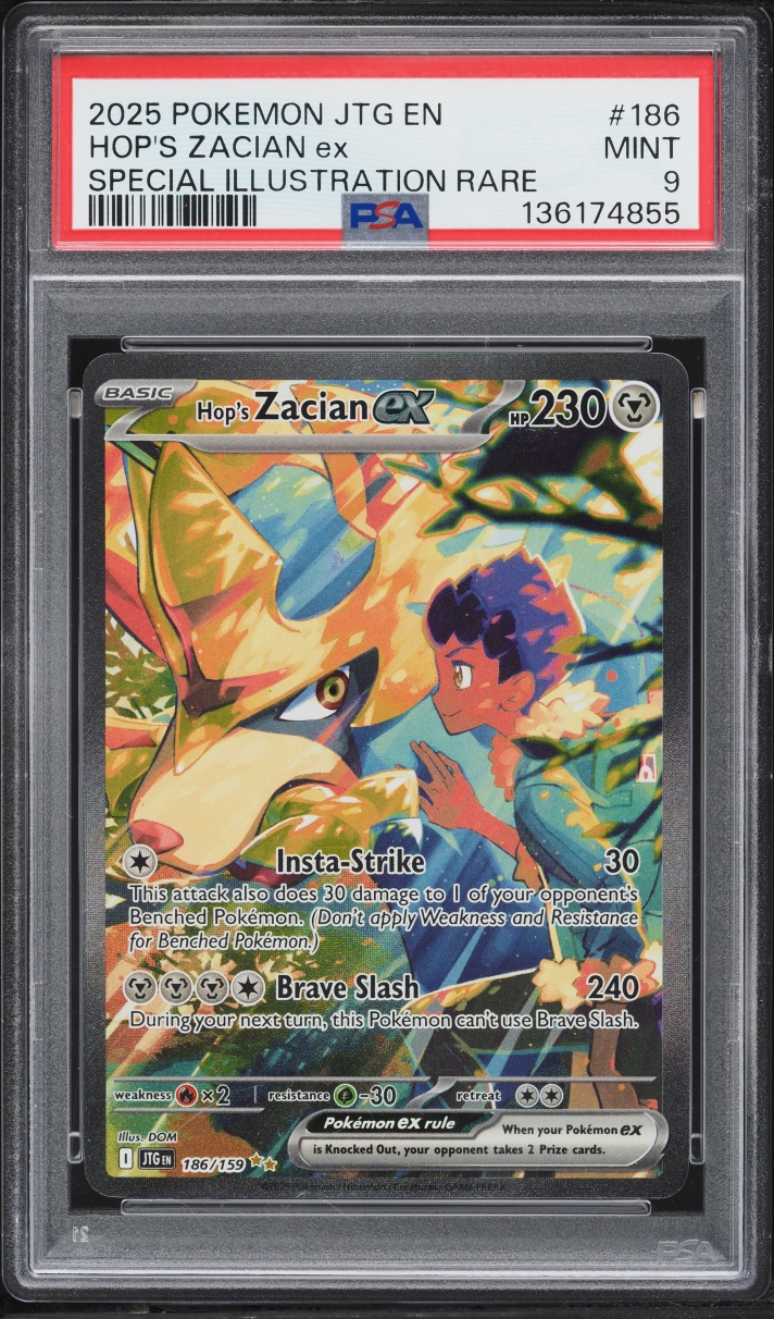 2025 Pokemon Scarlet & Violet Journey Together SIR Hop's Zacian ex #186 PSA 9 MINT