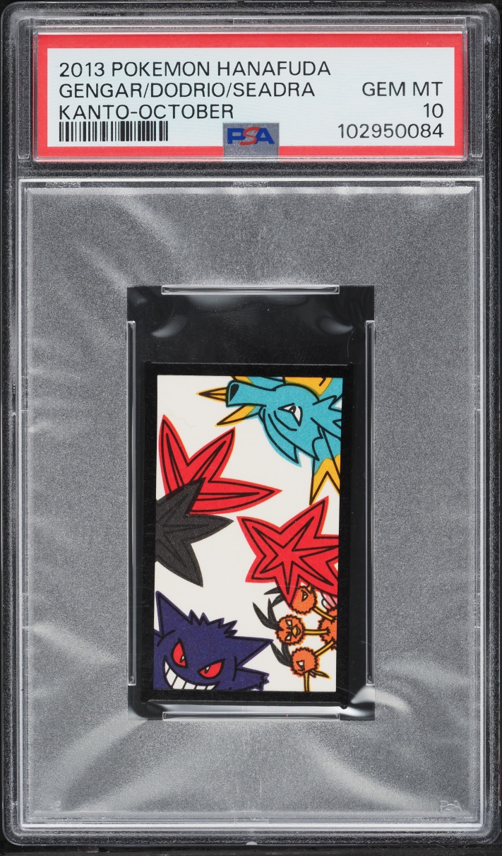 2013 Pokemon Japanese Playing Cards Hanafuda Kanto October Gengar Dodrio Seadra PSA 10 GEM MINT