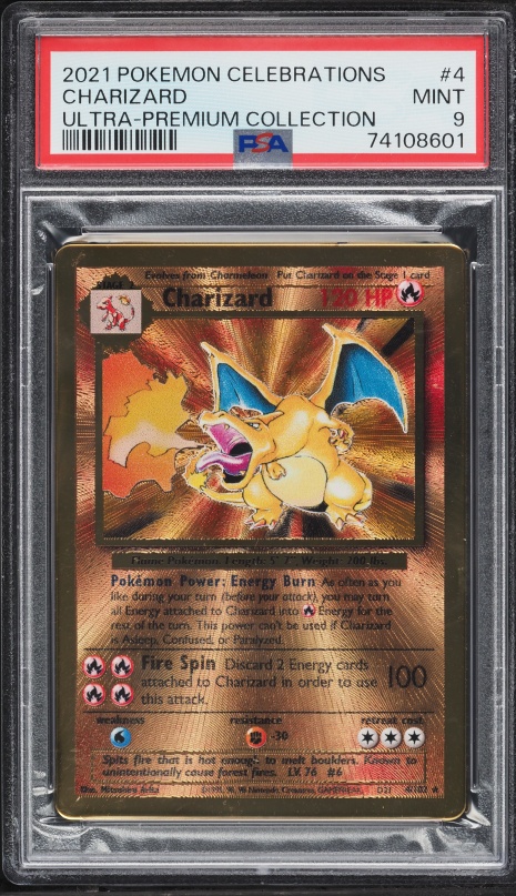 1997 Pokemon Japanese Topsun Checkered Prism Charizard #6 PSA 8 NM