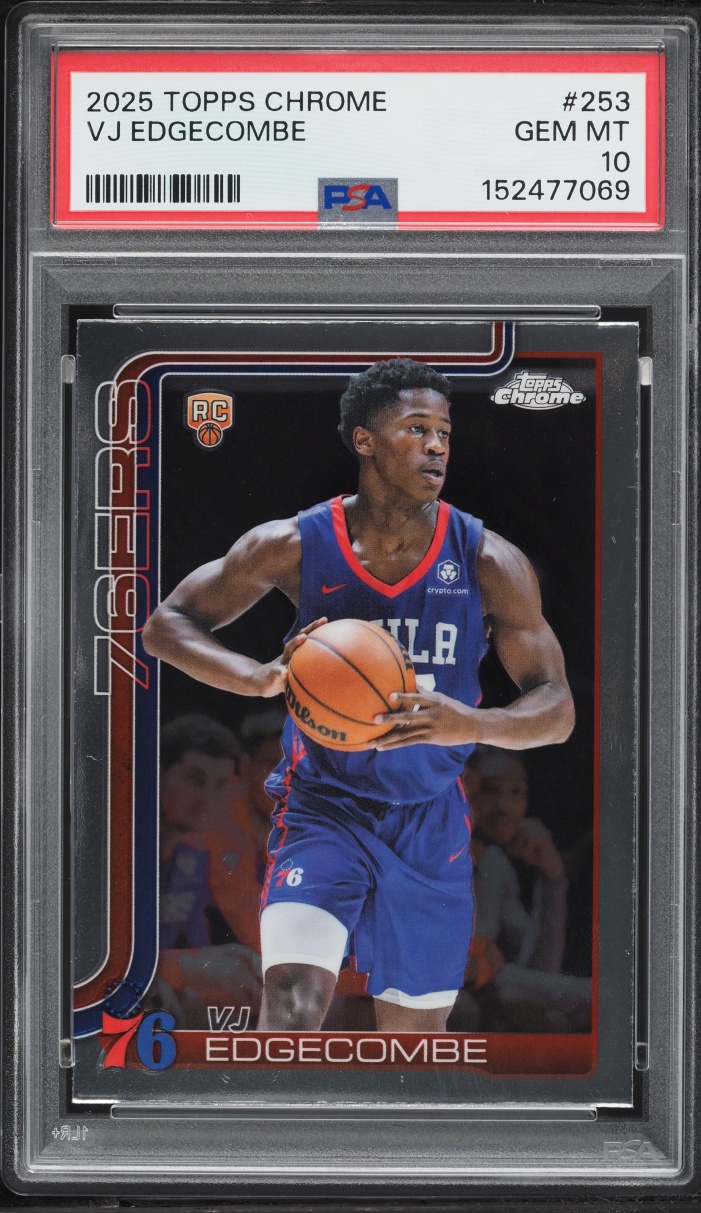 2025 Topps Chrome VJ Edgecombe ROOKIE #253 PSA 10 GEM MINT