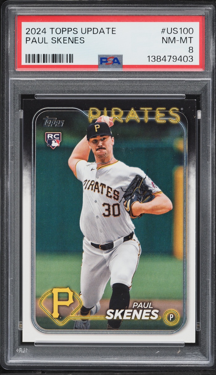 2024 Topps Update Paul Skenes ROOKIE #US100 PSA 8 NM-MT