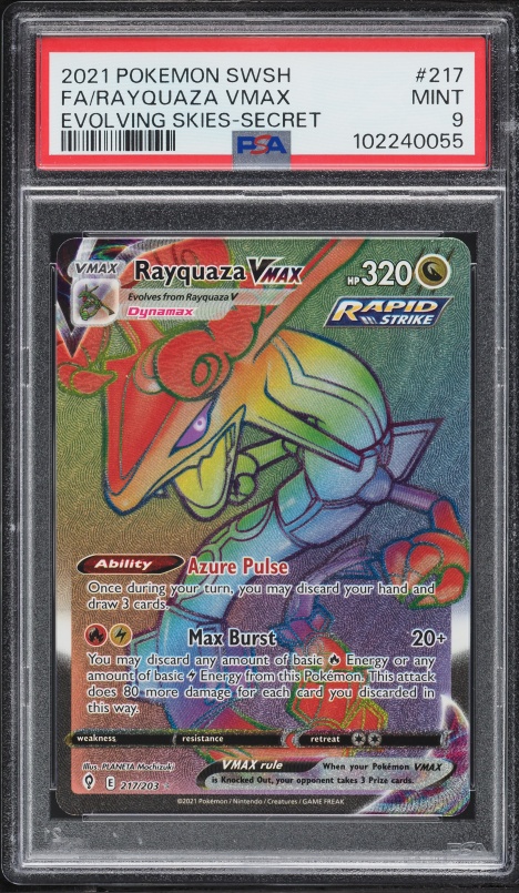 rayquaza vmax pokemon card price - 111/203 - Ultra Rare - Evolving Skies Lightning Max Burst (20+) You may discard any amount of basic Fire Energy or any amount of basic Lightning Energy from this Pokmon Pokmon TCG Rayquaza VMAX Holo