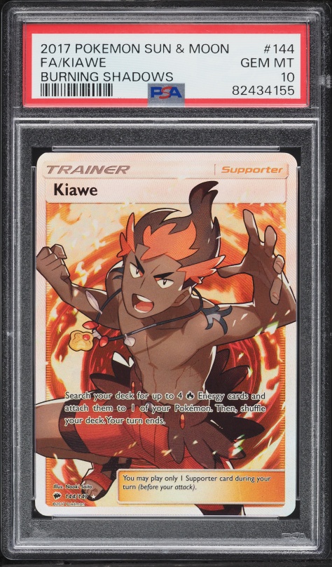 kiawe pokemon card price 144/147 Burning Shadows Full Art Holo Near Mint shuffle your deck Kiawe - Pokmon TCG Pocket