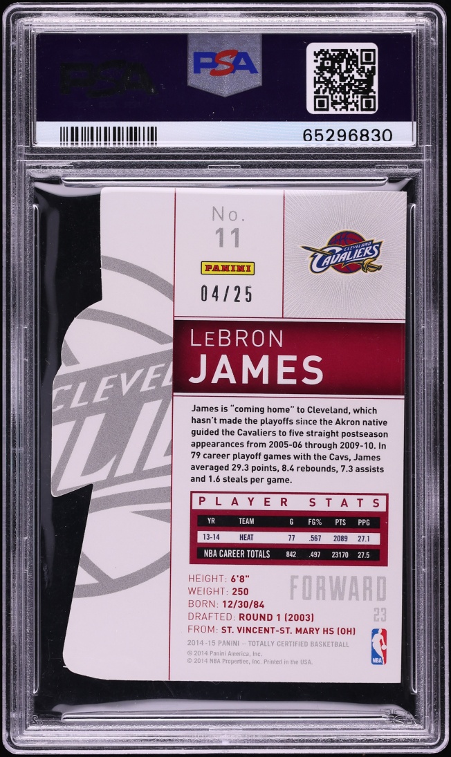 2014 Totally Certified Variation Mirror Platinum Purple Die-Cut