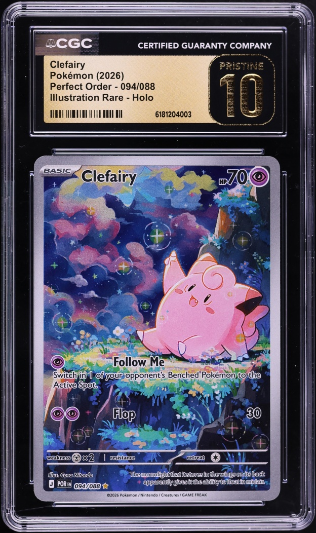 2026 Pokemon Mega Evolution Perfect Order IR Clefairy #94 CGC 10 PRISTINE