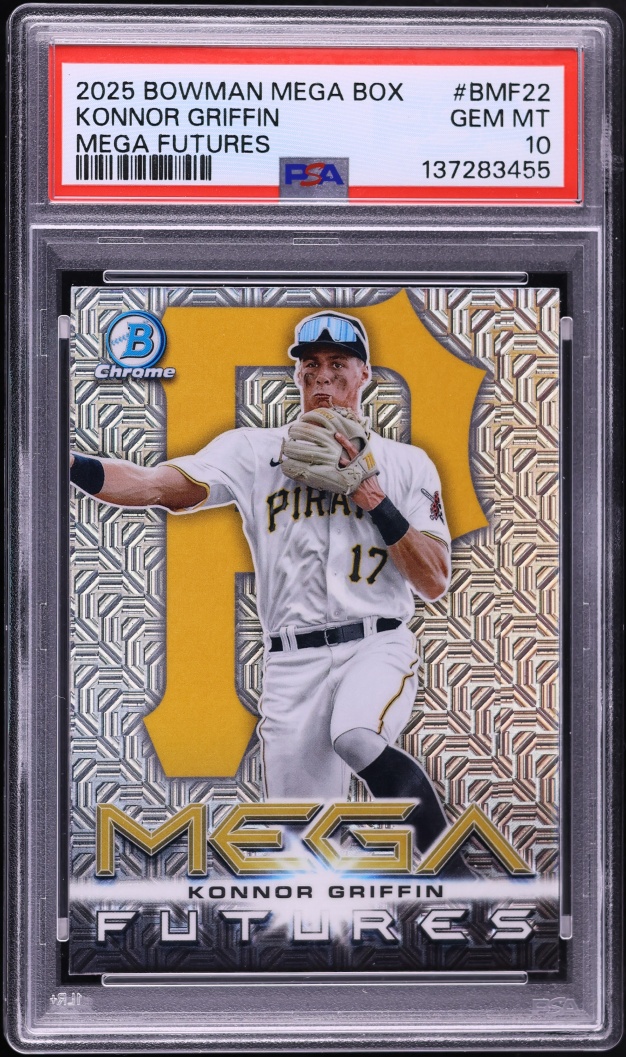 2025 Bowman Chrome Mega Box Mega Futures Konnor Griffin #BMF22 PSA 10 GEM MINT
