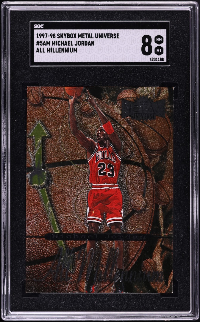 1997 Skybox Metal Universe All Millennium Michael Jordan #5AM SGC 8 NM-MT