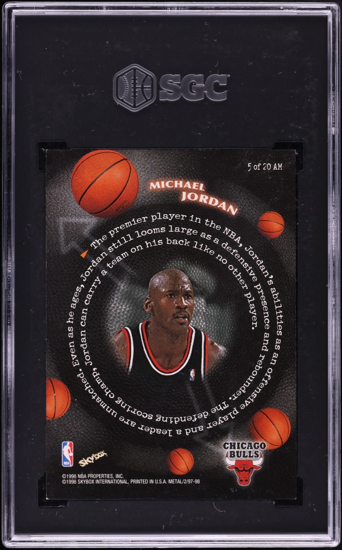 1997 Skybox Metal Universe All Millennium Michael Jordan #5AM SGC 8 NM-MT