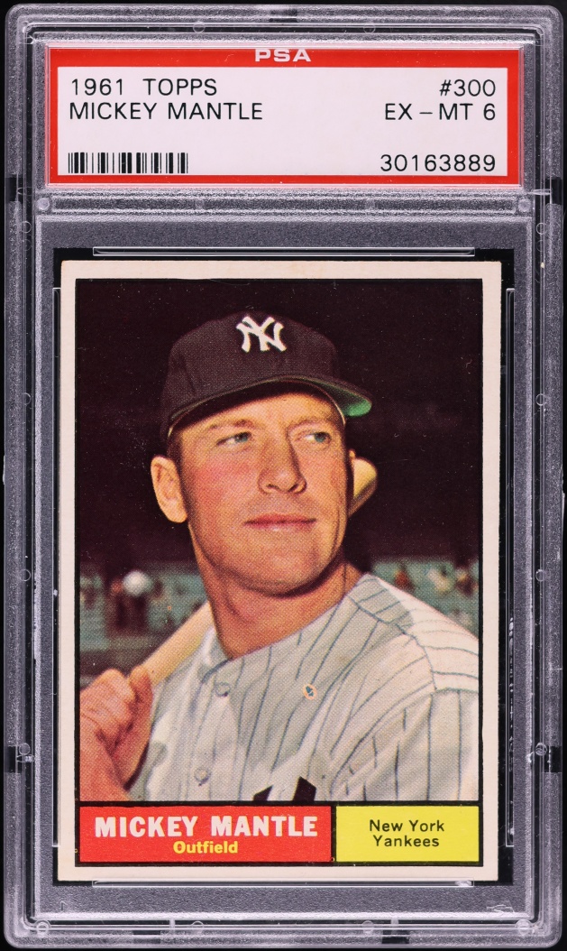 1961 Topps Mickey Mantle #300 PSA 6 EXMT