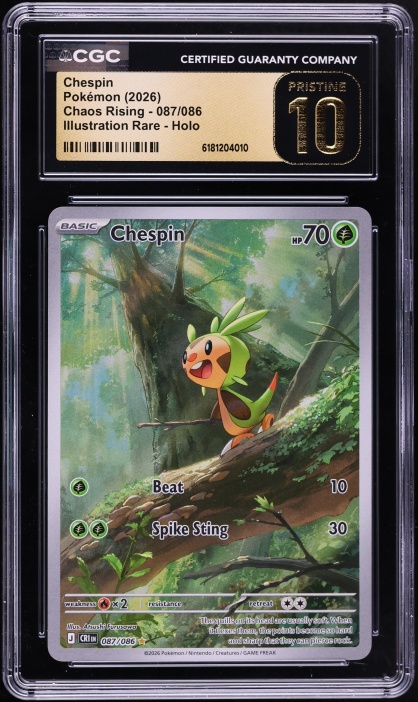 2015 Pokemon Art Academy Contest Winner Chespin CGC 9 MINT on