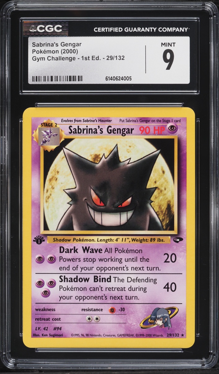2000 Pokemon Gym Challenge 1st Edition Sabrina's Gengar #29 CGC 9 MINT