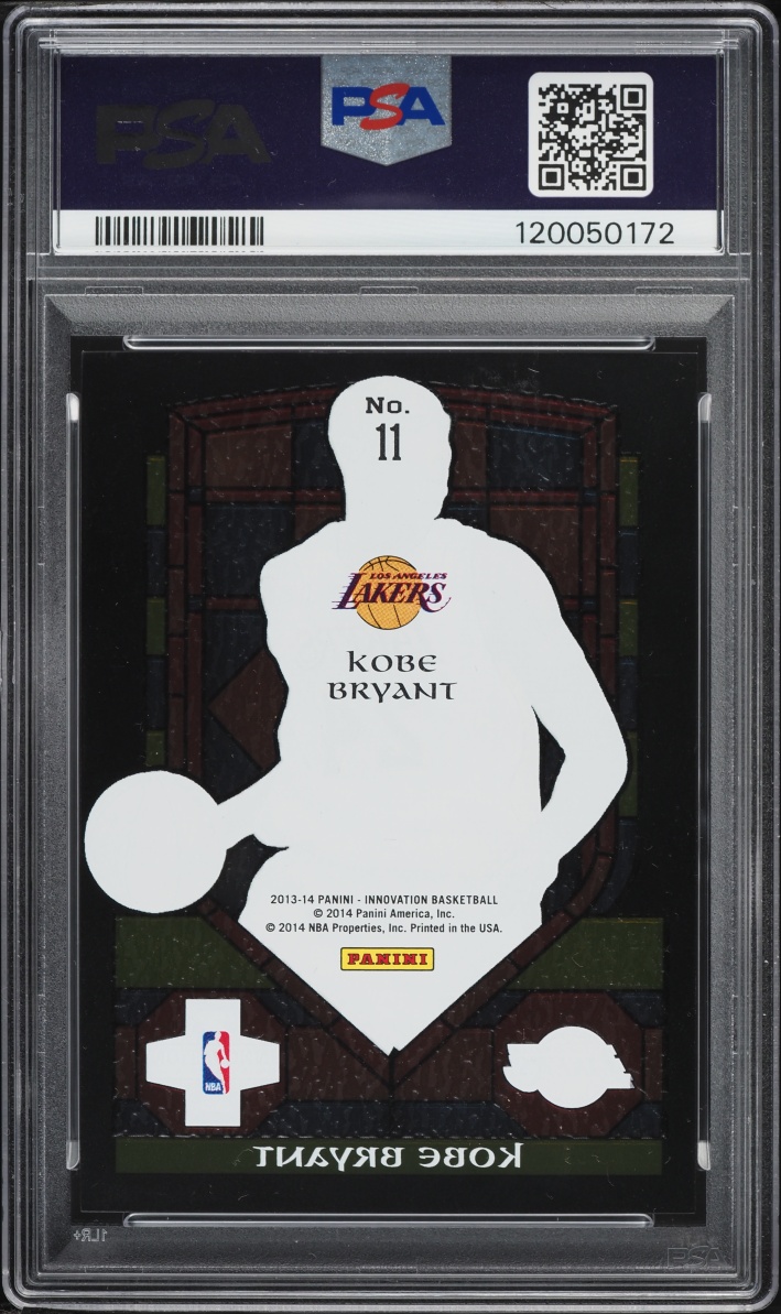 2013 Panini Innovation Stained Glass Gold Kobe Bryant #11 PSA 8 NM-MT
