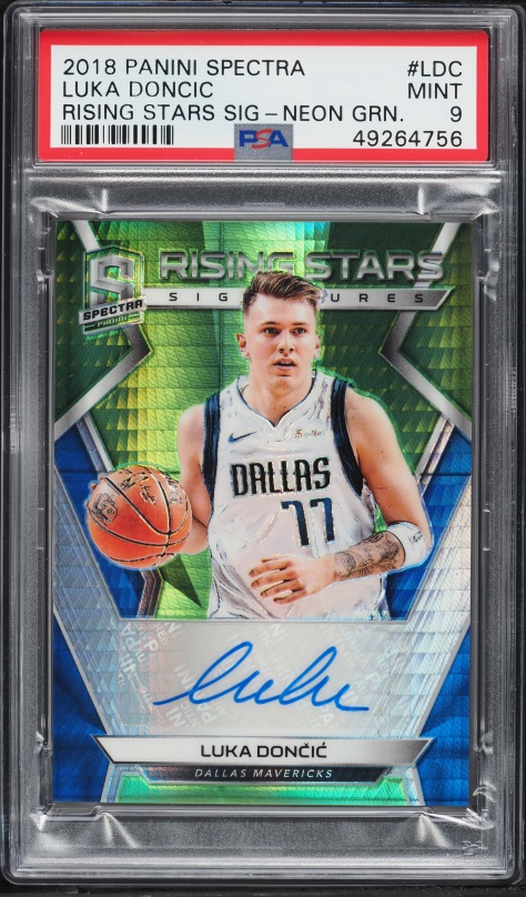 2018 Select Concourse Zebra Prizm Luka Doncic SP ROOKIE #25 PSA 10
