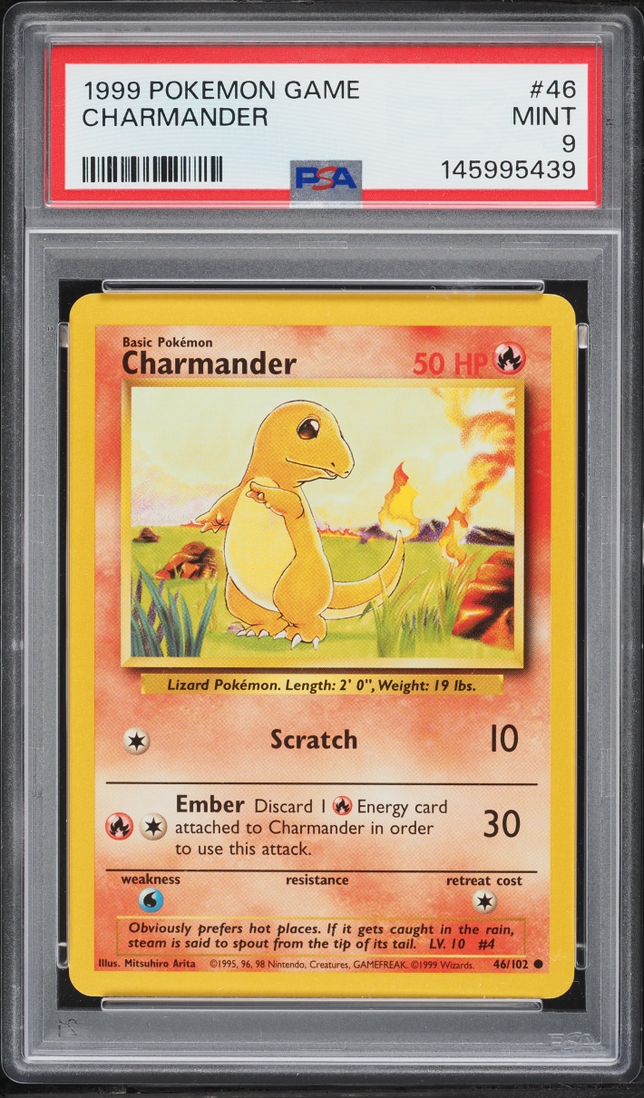 1999 Pokemon Base Set Charmander #46 PSA 9 MINT