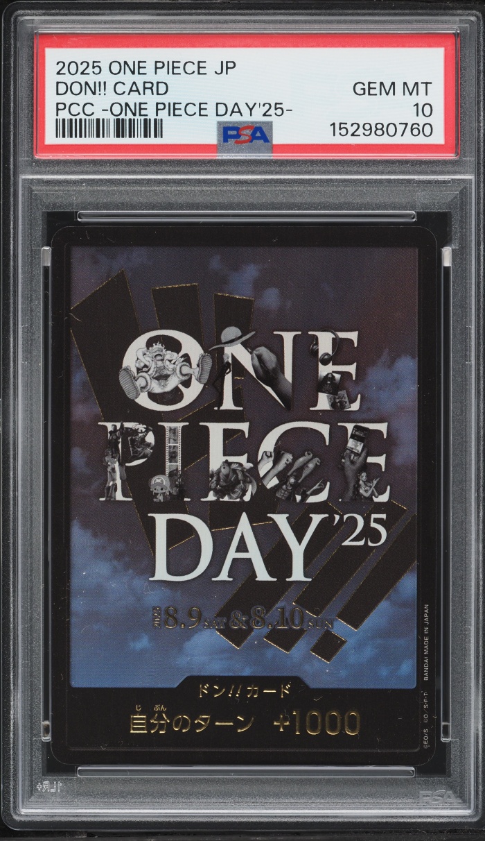 2025 One Piece Japanese Promo Premium Collection Day '25 Don!! Card PSA 10 GEM MINT