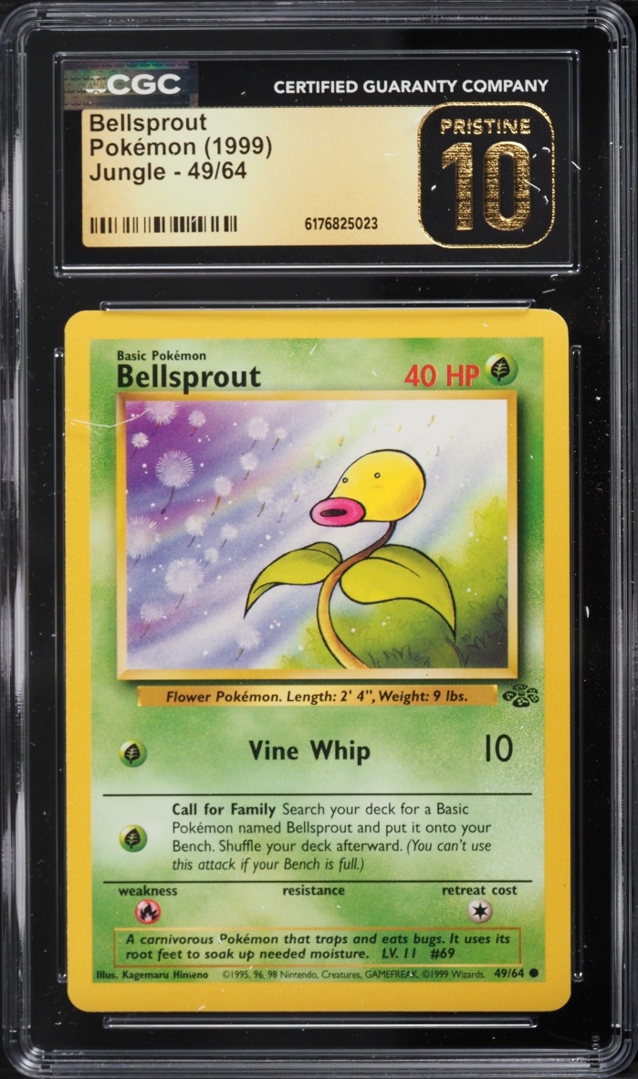 1999 Pokemon Jungle Bellsprout #49 CGC 10 PRISTINE