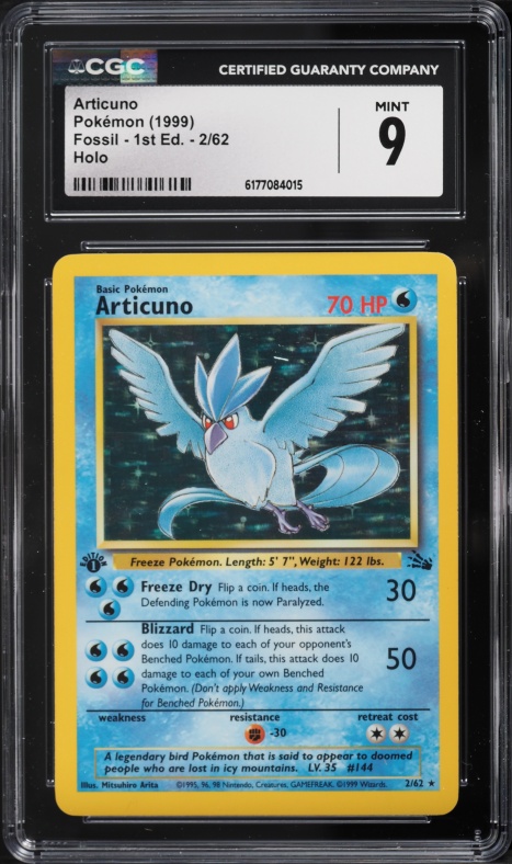 holographic articuno card Pokemon Credit Card Skin Water Water Articuno 032/159 Holo sealed -