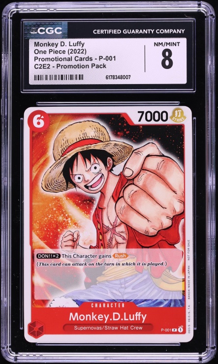 2022 One Piece Promo C2E2 Pack Monkey D. Luffy #P-001 CGC 8 NM-MT