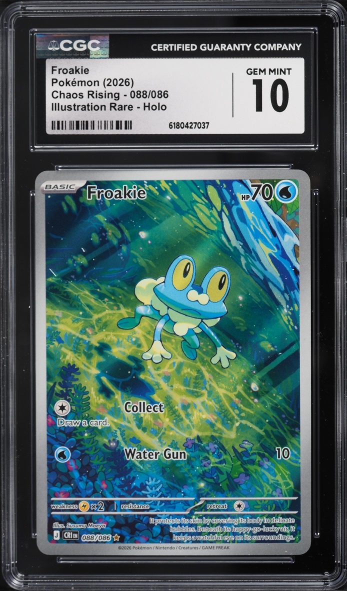 2026 Pokemon Mega Evolution Chaos Rising IR Froakie #088 CGC 10 GEM MINT