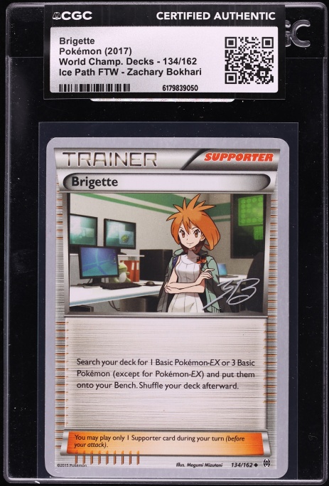 2017 Pokemon World Champ. Decks Ice Path FTW Zachary Bokhari Brigette #134 CGC AUTH