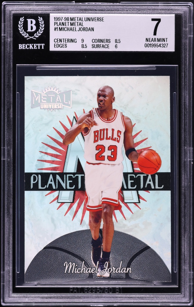 1997 Metal Universe Planet Michael Jordan #1 BGS 7 NRMT